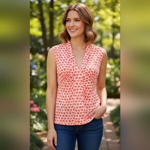 Banana Republic Chain Link Patterned Sleeveless Top